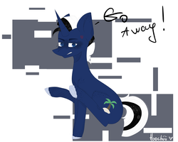 Size: 2500x2000 | Tagged: safe, artist:hoochuu, oc, oc only, oc:shabaco, pony, unicorn, abstract background, annoyed, colored hooves, commission, glasses, high res, horn, male, signature, solo, stallion, talking, unicorn oc, ych result