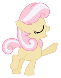 Size: 354x456 | Tagged: safe, artist:cutiesparkle, oc, oc only, oc:precious, earth pony, pony, eyes closed, female, filly, offspring, parent:button mash, parent:sweetie belle, parents:sweetiemash, solo