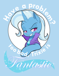 Size: 785x1000 | Tagged: safe, artist:dstears, part of a set, trixie, pony, unicorn, g4, cape, clothes, female, mare, narcissism, positive ponies, smug, solo, trixie's cape