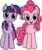 Size: 535x634 | Tagged: safe, artist:princesseninka, pinkie pie, twilight sparkle, pony, g4, black outlines, hugpony poses, simple background, smiling, transparent background