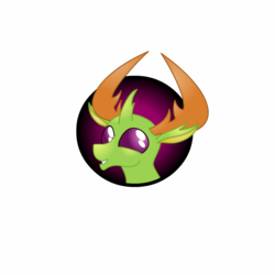 Size: 1200x1200 | Tagged: safe, artist:lakword, thorax, changedling, changeling, g4, bust, candy, food, happy, icon, king thorax, male, simple background, skittles, solo, transparent background