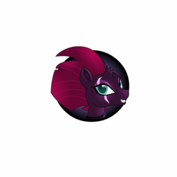 Size: 1200x1200 | Tagged: safe, artist:lakword, tempest shadow, g4, my little pony: the movie, bust, commander, female, happy, icon, movie, pretty pretty tempest, simple background, smiling, solo, transparent background