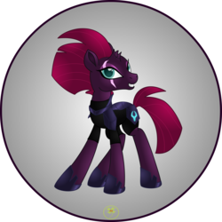 Size: 5000x5000 | Tagged: safe, artist:lakword, tempest shadow, pony, unicorn, g4, my little pony: the movie, absurd resolution, broken horn, commander, cute, female, happy, horn, horseshoes, movie, simple background, smiling, solo, standing, transparent background