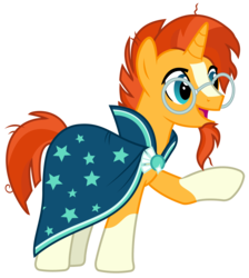 Size: 2066x2303 | Tagged: safe, artist:sketchmcreations, sunburst, g4, uncommon bond, high res, open mouth, raised hoof, simple background, transparent background, vector