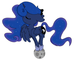 Size: 1500x1200 | Tagged: safe, artist:twittershy, princess luna, alicorn, pony, g4, chest fluff, female, mare, simple background, solo, transparent background