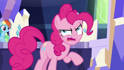 Size: 1280x720 | Tagged: safe, screencap, pinkie pie, rainbow dash, pony, g4, not asking for trouble