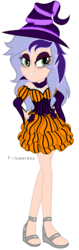 Size: 396x1254 | Tagged: safe, artist:fioweress, oc, oc only, oc:krystel, equestria girls, g4, clothes, commission, costume, halloween, halloween costume, hat, holiday, simple background, transparent background, witch, witch hat