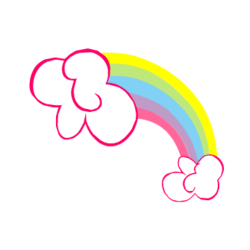 Size: 326x326 | Tagged: safe, artist:8-bitspider, artist:user15432, rainbow dash, rainbow dash (g3), g3, cloud, cutie maker, cutie mark, cutie mark only, generation leap, no pony, rainbow, simple background, transparent background