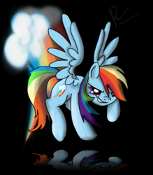 Size: 4000x4569 | Tagged: safe, artist:phendyl, rainbow dash, pony, g4, absurd resolution, female, reflection, solo