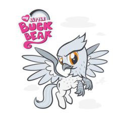 Size: 800x748 | Tagged: artist needed, source needed, safe, edit, classical hippogriff, hippogriff, buckbeak, harry potter (series), logo, logo edit, my little pony logo, my little x, ponified, simple background, solo, style emulation, transparent background