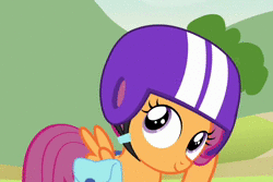 Size: 640x428 | Tagged: safe, edit, edited screencap, screencap, apple bloom, scootaloo, sweetie belle, g4, parental glideance, season 7, animated, cloudsdale, cutie mark crusaders, female, grand theft auto, gta v, scooter, sound, wasted, webm