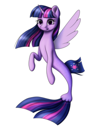 Size: 3000x3879 | Tagged: safe, artist:deltahedgehog, twilight sparkle, alicorn, merpony, seapony (g4), g4, my little pony: the movie, bust, cute, female, high res, looking at you, mare, seaponified, seapony twilight, simple background, smiling, solo, species swap, transparent background, twilight sparkle (alicorn)