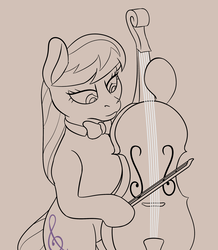 Size: 2077x2381 | Tagged: safe, artist:nudeknightart, octavia melody, earth pony, pony, g4, cello, female, high res, mare, musical instrument, solo