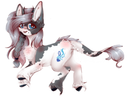 Size: 1000x775 | Tagged: safe, artist:twinkepaint, oc, oc only, oc:blue flame, pony, braid, female, horns, mare, simple background, solo, transparent background