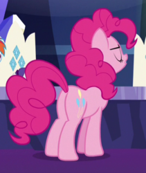 Size: 406x480 | Tagged: safe, screencap, pinkie pie, g4, not asking for trouble, butt, cropped, plot