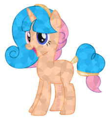 Size: 3520x3904 | Tagged: safe, artist:talentspark, oc, oc only, oc:cupcake, crystal pony, pony, unicorn, crystallized, female, heterochromia, high res, mare, simple background, solo, transparent background