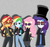 Size: 5328x5018 | Tagged: safe, artist:grapefruitface1, artist:imperfectxiii, artist:sugar-loop, artist:xebck, derpibooru exclusive, edit, vector edit, fluttershy, rainbow dash, rarity, sunset shimmer, equestria girls, g4, my little pony equestria girls, my little pony equestria girls: rainbow rocks, absurd resolution, band, clothes, cosplay, costume, crossover, group, music, parody, show accurate, the rainbooms, toto (band), vector