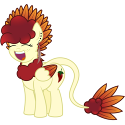 Size: 9375x9375 | Tagged: safe, artist:besttubahorse, oc, oc only, oc:chimie changa, hybrid, original species, pony, absurd resolution, ear piercing, eyes closed, female, freckles, happy, large butt, pegaphoenix, piercing, simple background, solo, transparent background, vector