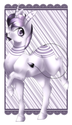 Size: 859x1495 | Tagged: safe, artist:luuny-luna, oc, oc only, oc:kitsie, pony, unicorn, augmented tail, female, mare, raised hoof, raised leg, solo