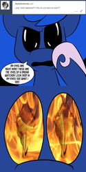 Size: 576x1152 | Tagged: safe, artist:pembroke, princess luna, g4, ghost rider, penance stare, stickluna, thiklestia