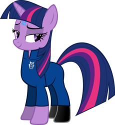 Size: 3958x4311 | Tagged: safe, artist:peachspices, derpibooru exclusive, edit, vector edit, twilight sparkle, g4, arnold rimmer, clothes, female, hologram, mare, red dwarf, science fiction, shoes, simple background, solo, transparent background, vector