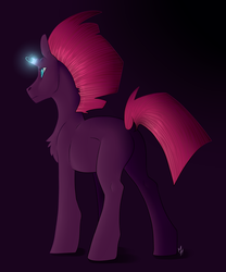 Size: 2037x2445 | Tagged: safe, artist:kobayashi-maruu, tempest shadow, pony, unicorn, g4, my little pony: the movie, broken horn, female, high res, horn, mare, rear view, solo