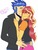 Size: 768x1024 | Tagged: safe, artist:brickercupmasterx3, flash sentry, sunset shimmer, equestria girls, g4, clothes, female, male, ship:flashimmer, shipping, smiling, straight