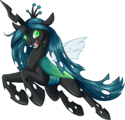 Size: 1077x1029 | Tagged: safe, artist:fizzy-dog, queen chrysalis, changeling, changeling queen, g4, crown, fangs, female, jewelry, regalia, simple background, solo, transparent background, transparent wings, wings