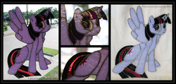 Size: 1280x607 | Tagged: safe, artist:falconsong, twilight sparkle, alicorn, pony, g4, craft, female, solo, stained glass, stained glass (irl), twilight sparkle (alicorn)