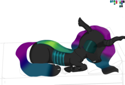 Size: 1512x1024 | Tagged: safe, artist:omni, oc, oc only, oc:kira, changeling, changeling oc, simple background, sleeping, solo, transparent background, wip