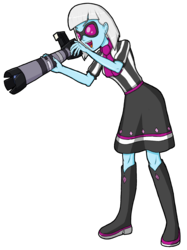 Size: 2343x3128 | Tagged: safe, alternate version, artist:artemis-polara, photo finish, equestria girls, g4, my little pony equestria girls: friendship games, photo finished, boots, camera, clothes, female, high res, shoes, simple background, skirt, solo, transparent background