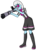 Size: 2343x3128 | Tagged: safe, alternate version, artist:artemis-polara, photo finish, equestria girls, g4, my little pony equestria girls: friendship games, photo finished, boots, camera, clothes, female, high res, shoes, simple background, skirt, solo, transparent background