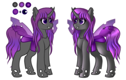 Size: 6000x3850 | Tagged: safe, artist:blocksy-art, oc, oc only, oc:purplicious, changeling, absurd resolution, female, purple changeling, reference sheet, simple background, solo, transparent background