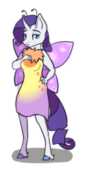 Size: 650x1283 | Tagged: safe, artist:rimmi1357, rarity, unicorn, anthro, unguligrade anthro, g4, clothes, costume, female, mare, nightmare night, simple background, solo, transparent background