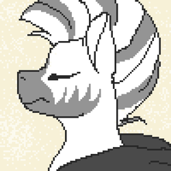 Size: 1000x1000 | Tagged: safe, artist:evakulisreal, oc, oc only, zebra, eyes closed, male, pixel art, simple background, solo, zebra oc