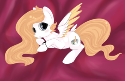 Size: 3000x1947 | Tagged: safe, artist:hirundoarvensis, oc, oc only, oc:arvensis, pegasus, pony, blushing, female, mare, prone, solo, tail feathers