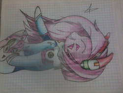 Size: 1600x1200 | Tagged: artist needed, safe, pinkie pie, g4, female, graph paper, solo, traditional art