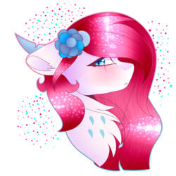 Size: 3000x3000 | Tagged: safe, artist:doux-ameri, oc, oc only, oc:mia-chan, pony, bust, female, high res, mare, portrait, solo