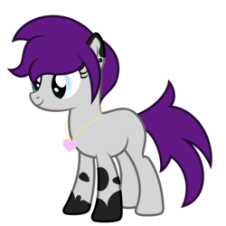 Size: 9375x9375 | Tagged: safe, artist:besttubahorse, oc, oc only, earth pony, pony, absurd resolution, blank flank, female, jewelry, necklace, simple background, solo, spots, transparent background, vector