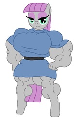 Size: 580x840 | Tagged: safe, artist:zatchbell19, maud pie, earth pony, anthro, g4, clothes, maud pump, muscles, solo
