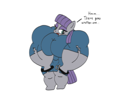 Size: 1024x768 | Tagged: safe, artist:broozerpunch, maud pie, g4, clothing damage, maud pump, muscles