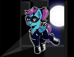 Size: 429x333 | Tagged: safe, artist:littletigressda, oc, oc only, pegasus, pony, clothes, female, mare, solo, superhero