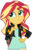 Size: 398x631 | Tagged: safe, artist:fella, sunset shimmer, equestria girls, g4, my little pony equestria girls: friendship games, bag, clothes, cute, female, hand on hip, jacket, leather jacket, shimmerbetes, simple background, smiling, solo, transparent background