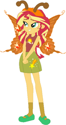 Size: 317x595 | Tagged: safe, artist:selenaede, artist:user15432, sunset shimmer, butterfly, human, equestria girls, g4, antenna, antennae, base used, butterfly costume, butterfly wings, clothes, costume, halloween, halloween costume, humanized, shoes, socks, solo, winged humanization, wings