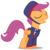 Size: 2972x3000 | Tagged: safe, artist:brony-works, scootaloo, pegasus, pony, family appreciation day, g4, my little pony: friendship is magic, bellhop, clothes, eyes closed, female, filly, foal, folded wings, hat, high res, scootagram, shadow, simple background, smiling, solo, transparent background, uniform, vector, wings, work clothes