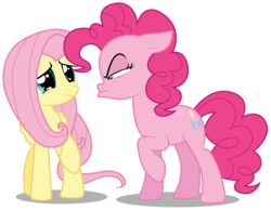 Size: 3857x3000 | Tagged: safe, artist:brony-works, fluttershy, pinkie pie, earth pony, pegasus, pony, g4, the cutie map, faic, female, high res, mare, simple background, transparent background, vector