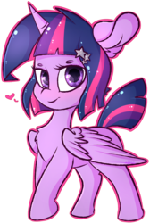 Size: 1700x2530 | Tagged: safe, artist:ashee, twilight sparkle, alicorn, pony, g4, alternate hairstyle, blushing, female, looking at you, simple background, solo, transparent background, twilight sparkle (alicorn)