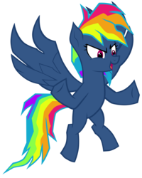 Size: 7000x8750 | Tagged: safe, artist:tardifice, rainbow dash, pegasus, pony, g4, secrets and pies, absurd resolution, evil pie hater dash, female, mare, simple background, solo, transparent background, vector