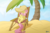 Size: 4000x2600 | Tagged: safe, artist:fluffyxai, fluttershy, pegasus, pony, g4, beach, beach chair, chair, drool, female, folded wings, hat, hat over eyes, hidden eyes, nap, open mouth, palm tree, sand, sleeping, solo, tree