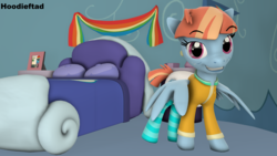 Size: 3840x2160 | Tagged: safe, artist:hoodieftad, windy whistles, g4, 3d, diaper, female, high res, non-baby in diaper, solo